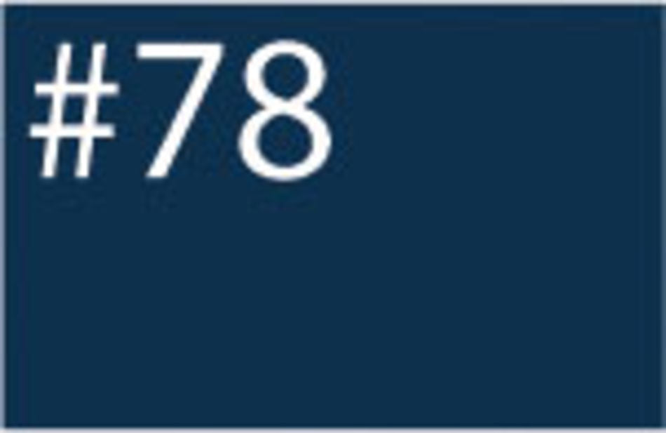 A blue rectangle with the number "#78" written in white at the top left corner, reminiscent of hues achieved with Jacquard Products' Procion Dye for cellulose and silk.