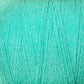 Close-up image of turquoise-colored 8/2 Cottolin Organic Yarn from Maurice Brassard. The texture of the thread is clearly visible, highlighting its fibrous and slightly fluffy nature. The yarn appears tightly wound, ready for knitting or crocheting a Cottolin Tea Towel Kit on a four shaft loom.