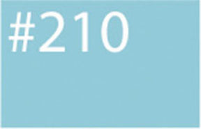 A light blue square with the white text "#210" in the center, reminiscent of hues achieved with Jacquard Products' Procion Dye for cellulose and silk.