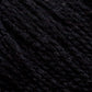 Close-up image of Harrisville Designs' Harrisville Shetland Yarn - Unwashed Cones, showcasing a tightly knitted pattern with visible fibers and texture. The yarn appears soft and woolen, with subtle variations in the shades of black and some loose fibers. Ideal for lightweight blankets or intricate Fair Isle knitting designs.