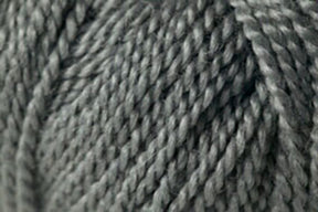 Close-up image of thick, braided, gray yarn. The strands interweave tightly creating a textured pattern typical of knitting or crocheting materials. The Jo Sharp Alpaca Kid Lustre by Kingfisher Yarn & Fibre appears soft and bulky, suitable for crafting warm clothing or accessories.