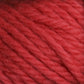 Close-up image of soft, chunky Halcyon Yarn Classic Rug Wool | Skein in a vibrant red hue. The texture of this hand-dyed Caledonian Dye Works yarn is fuzzy and twisted, showcasing the individual strands wound together tightly. Perfect for weavers looking to create cozy creations with rich colors.