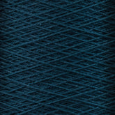 Close-up view of the Supreme Corp. 10/2 Pearl Cotton Yarn | Mini-cone in dark teal, showcasing its detailed, intertwined strands forming a textured pattern. The image highlights the rich colorfastness and intricate crisscrossing arrangement of these versatile fibers.