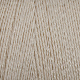 Close-up of Maurice Brassard's 8/2 Bamboo Yarn mini-cone fibers arranged in parallel lines, showcasing their cream-colored texture and thickness. The yarn appears soft and slightly glossy, indicating a smooth, high-quality material suitable for knitters or crocheters seeking environmentally friendly options.