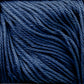 A close-up image of dark blue Cascade Ultra Pima Cotton Yarn from Cascade Yarns. The yarns, made from Peruvian Pima Cotton, are neatly arranged and tightly wound, creating a textured and dense appearance. The strands of yarn exhibit a slightly glossy finish and soft hand, highlighting their smooth and even twist.