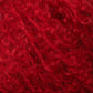 Close-up image of vibrant, red curly yarn tightly woven together. The texture appears soft and fluffy, with individual curls and strands clearly visible, showcasing the intricate details of Victorian Bouclé Mohair Yarn from Caledonian Dye Works.