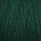 Close-up image of Maurice Brassard's 8/2 Tencel Yarn | Mini Cone in rich forest green. The tightly wound strands create a textured pattern, showcasing the intricate details of the interwoven fibers. Perfect for knitting accessories.