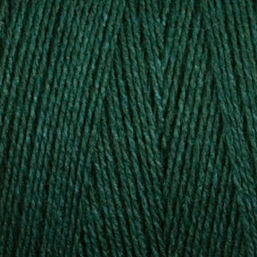 Close-up image of Maurice Brassard's 8/2 Tencel Yarn | Mini Cone in rich forest green. The tightly wound strands create a textured pattern, showcasing the intricate details of the interwoven fibers. Perfect for knitting accessories.