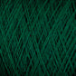 Close-up image of dark green Jagger Brothers, Inc. JaggerSpun Maine Line 2/20 Yarn on a large cone, showcasing the texture and interwoven strands of the material. The fibers are tightly wound, emphasizing the intricate patterns and soft, fuzzy surface, suggesting it's ready for knitting or crocheting.