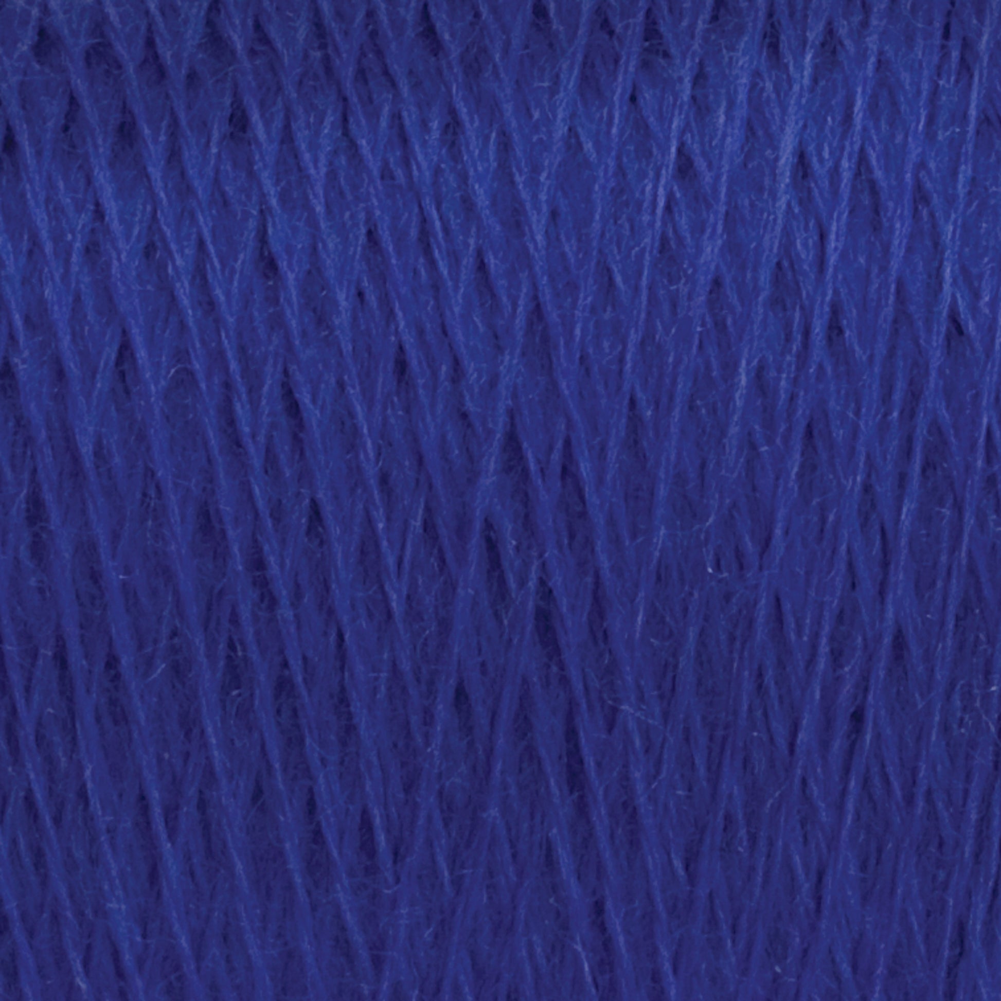 Close-up image of JaggerSpun Maine Line 3/8 Yarn | Mini-cone by Jagger Brothers, Inc. in royal blue, showcasing its tightly woven fibers and smooth texture. The thick and dense Maine wool yarns indicate they are likely suitable for knitting or crocheting various garments or crafts.