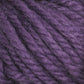 Close-up of a bundle of Halcyon Yarn Classic Rug Wool | Skein by Caledonian Dye Works. The thick purple strands are twisted together, showcasing the texture and fibrous nature of the material. The yarn, possibly hand-dyed by skilled weavers, appears soft and woolly with varying shades of purple throughout.