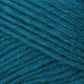 Close-up of a skein of Brown Sheep’s Lamb's Pride Worsted Yarn in a rich teal color. The yarn fibers are thick and soft, with a slight fuzziness, tightly wound together. The image highlights the texture and detailed strands of the yarn, making it ideal for felting projects.