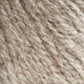 Close-up image of Bartlettyarns' Maine Wool Yarn in textured beige and light brown, showcasing the intricate, fibrous pattern characteristic of this worsted weight yarn from Bartlettyarns. The tightly interwoven strands produce a soft, fuzzy surface with a blend of natural, heathered colors.