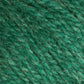 Close-up image of green yarn with a textured surface, showing individual fibers and strands intertwined. The slightly fuzzy appearance suggests it is soft and crafted from Bartlettyarns Maine Wool Yarn in heathered colors.