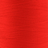 A close-up of tightly wound Woolly Nylon Reinforcement Yarn on a spool. The vibrant red color and the fine texture of the thread are prominently visible, reminiscent of cozy socks for added warmth and security, showcasing YLI Corp.'s craftsmanship.