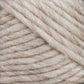 Close-up image showcasing the soft, beige-colored Lamb's Pride Worsted Yarn by Brown Sheep, featuring a slightly fuzzy texture. This thicker yarn appears ideal for knitting or crocheting cozy items such as sweaters or scarves. The neatly coiled strands highlight the fiber's smooth and even consistency.