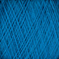 A close-up view of a skein of Jagger Brothers, Inc.'s JaggerSpun Maine Line 3/8 Yarn | Large Cone reveals tightly wound fibers in a crisscross pattern, creating a textured appearance. The worsted spun yarn boasts a vibrant blue color, and the soft medium grade wool appears both soft and thick.