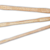 Three Brittany 4" Cable Knitting Needles, crafted by Accessories Unlimited, are arranged diagonally on a white background. Each needle features pointed ends with a slightly textured surface.