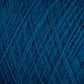 Close-up image of dark blue JaggerSpun Maine Line 2/20 Yarn from Jagger Brothers, Inc., showing detailed intertwining fibers and texture. The medium-grade wool threads are tightly wound, creating a dense and intricate pattern on the large cone.