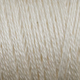 Close-up image of tightly wound 8/2 Tencel Yarn | Mini Cone by Maurice Brassard, displaying its coarse texture and multiple intertwined strands. Perfect for weaving projects, the fibers appear uniform, creating a repetitive pattern throughout. The image highlights the detailed structure and material of the yarn.