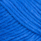 A close-up of Brown Sheep's Lamb's Pride Bulky Yarn in bright blue, showcasing its soft, twisted fibers. The texture appears thick and smooth, making it perfect for knitters and crocheters to create warm, cozy items like woven blankets or Icelandic sweaters.