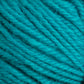 Close-up image of bright turquoise Halcyon Deco Rug Wool by Caledonian Dye Works. The textured strands are tightly wound, showcasing the fibers and soft fuzziness of the 100% wool material. The vibrant color and detailed texture suggest a cozy, handcrafted textile perfect for knitting or crocheting projects with versatile yarn.