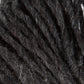 Close-up image of Jöklalopi (Bulky Lopi) yarn by Berroco, Inc. in dark grey with a mix of black and lighter grey strands. The texture appears soft and slightly fuzzy, with individual fibers visible, creating a detailed and intricate pattern that exudes a rustic handmade charm.