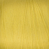 Close-up image of Maurice Brassard's 8/2 Cottolin Organic Yarn in yellow, showcasing the intricate details of the cotton linen blend fibers and the way they are intertwined. The soft, smooth texture highlights the light yellow hue, making it perfect for your four shaft loom Cottolin Tea Towel Kit.