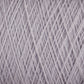 Close-up image of a JaggerSpun Maine Line 2/20 Yarn large cone by Jagger Brothers, Inc. showcasing a detailed, crisscrossing pattern of the light gray yarn strands. The texture appears soft and slightly fuzzy, indicating it is made from medium grade wool, ideal for knitting or crocheting projects. Perfect for those who appreciate high-quality fibers.