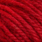 Close-up image of Halcyon Yarn Classic Rug Wool | Skein from Caledonian Dye Works in red. The soft, fibrous texture of the yarn is evident, with its tightly twisted strands giving a vivid and rich appearance that highlights the weavers' skill and the beauty of hand-dye techniques.