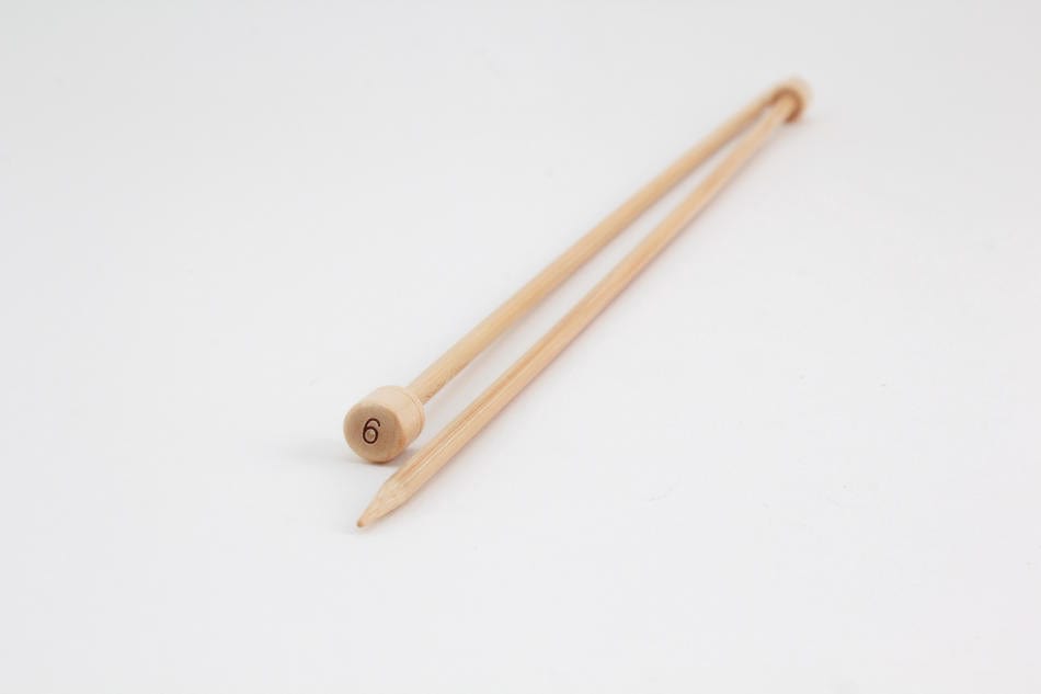 Accessories Unlimited Single-Point Needles US 6 (4 mm) Bamboo Single-Point Knitting Needles, 12"