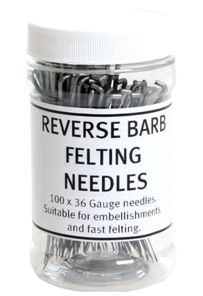 Ashford Handicrafts Limited Felting Needles Reverse Barb / Pkg of 100 Ashford 36 Gauge Medium Felting Needles