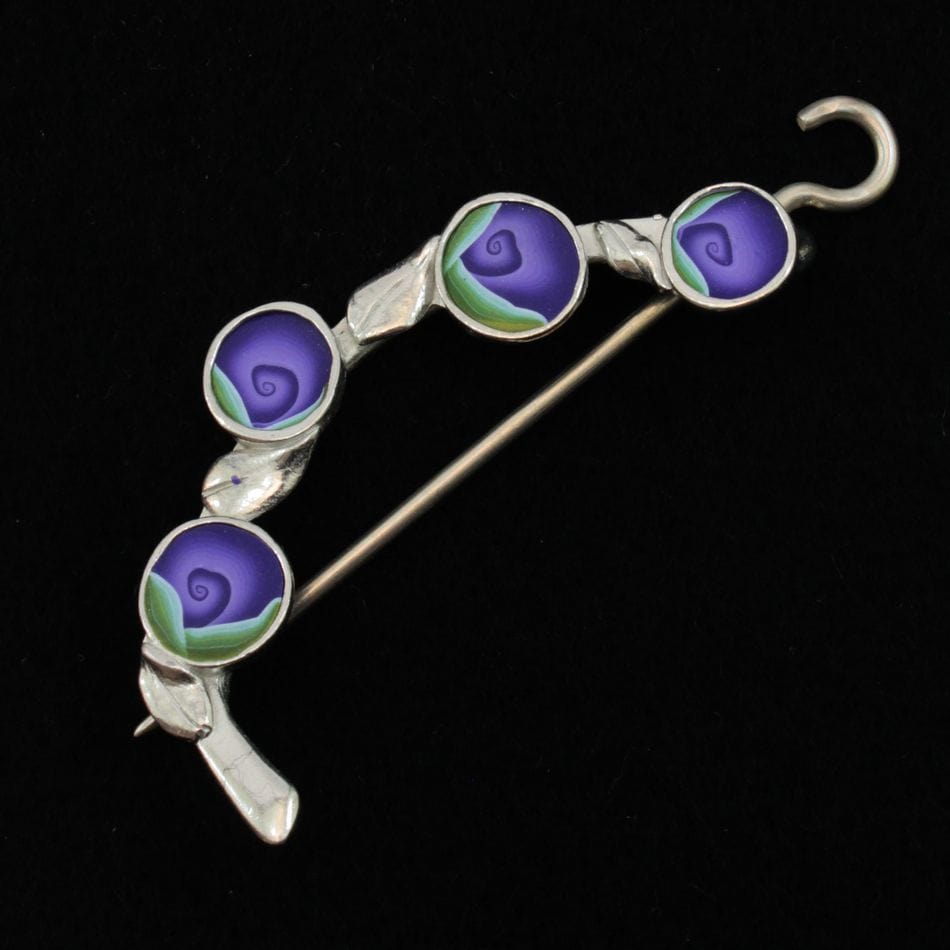 Bonnie Bishoff Shawl Pins Blueberry Spring Bud Shawl Pin by Bonnie Bishoff Designs