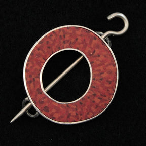 Bonnie Bishoff Shawl Pins Carnelian Single Circle Shawl Pin by Bonnie Bishoff Designs