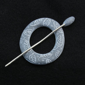 Bonnie Bishoff Shawl Pins Carved Ring Shawl Pin by Bonnie Bishoff Designs