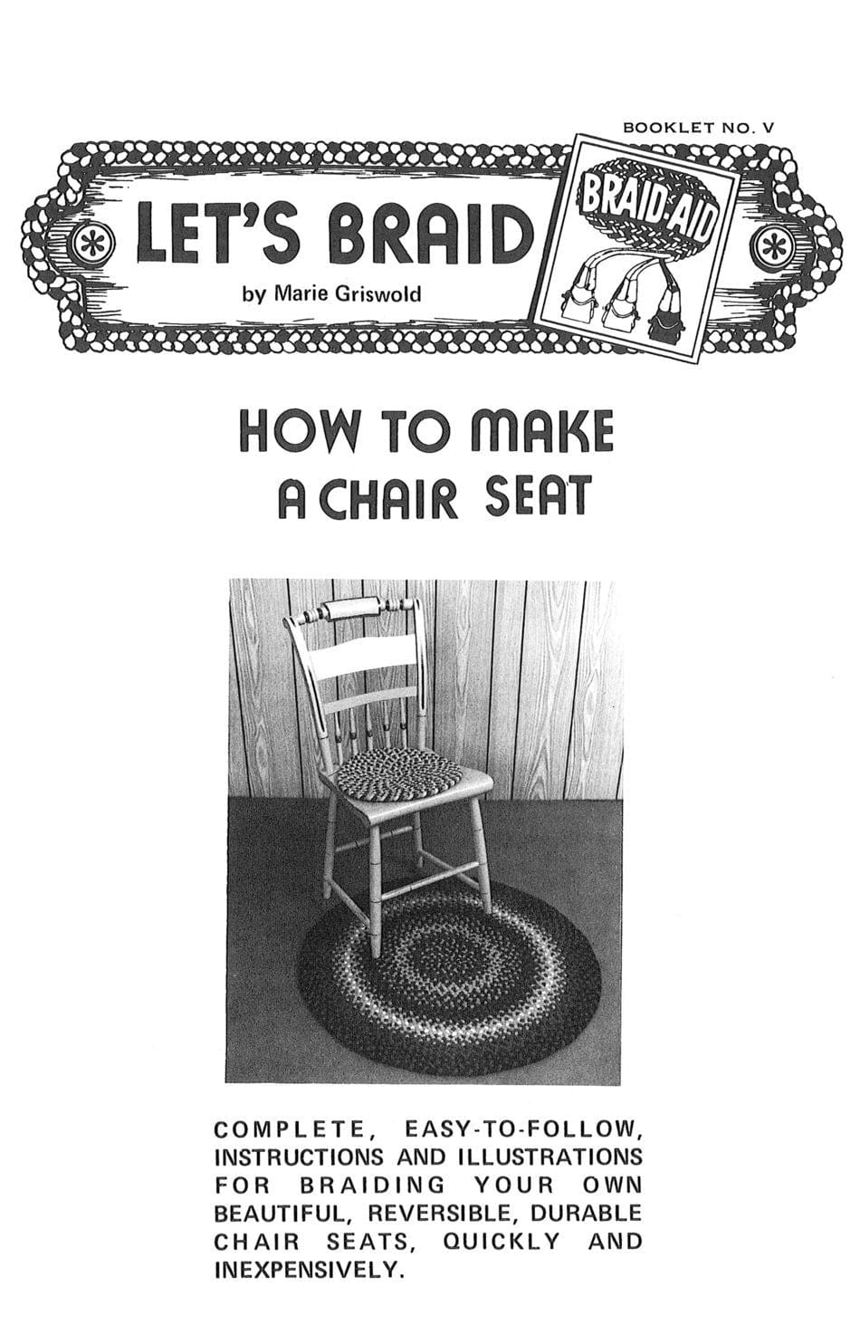 BraidAid from Halcyon Yarn Books How to Make Braided Chair Seats