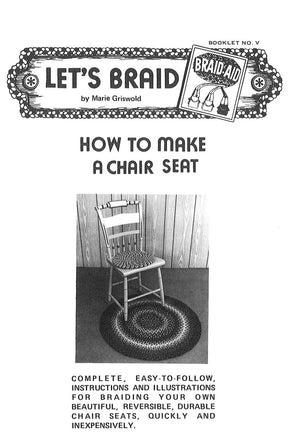 BraidAid from Halcyon Yarn Books How to Make Braided Chair Seats