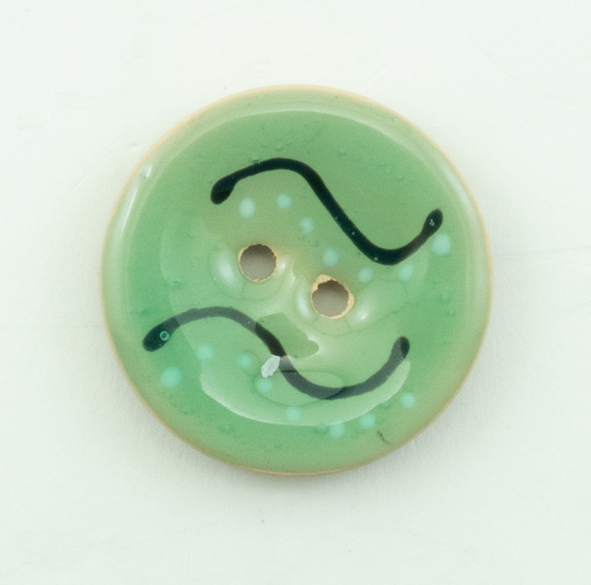 Buttons Etc. Buttons Green Coco Enamel Fa la la Button