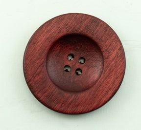 Buttons Etc. Buttons Large - 1.5" Red Wood Saucer Button