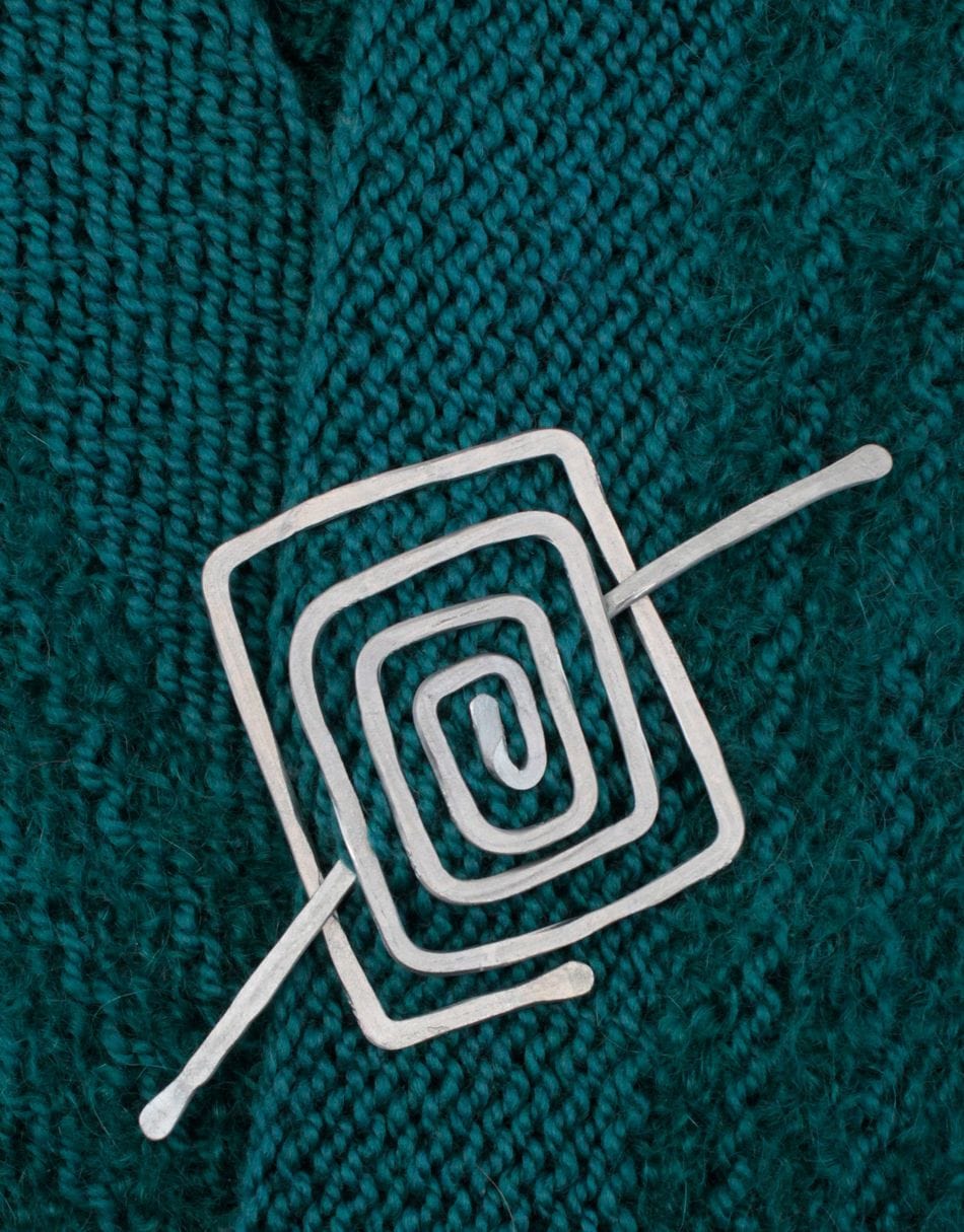 Carolyn Jackson Shawl Pins Flat / Square Aluminum Shawl Pin