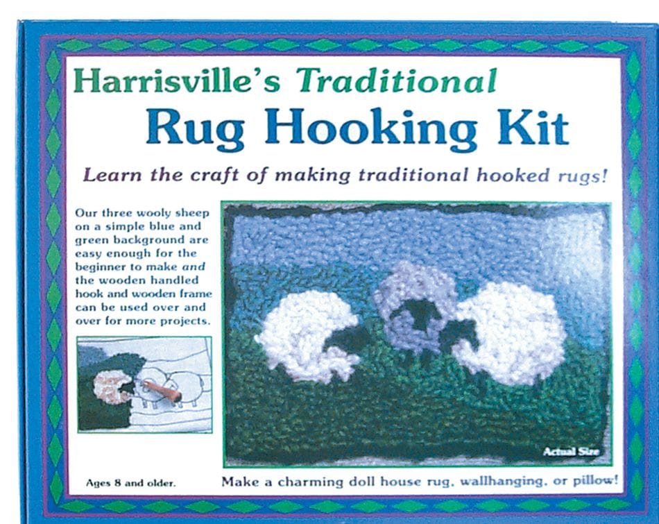 Friendly Loom Rug Hooking Kits Sheep Harrisville Traditional Sheep Rug Hooking Kit