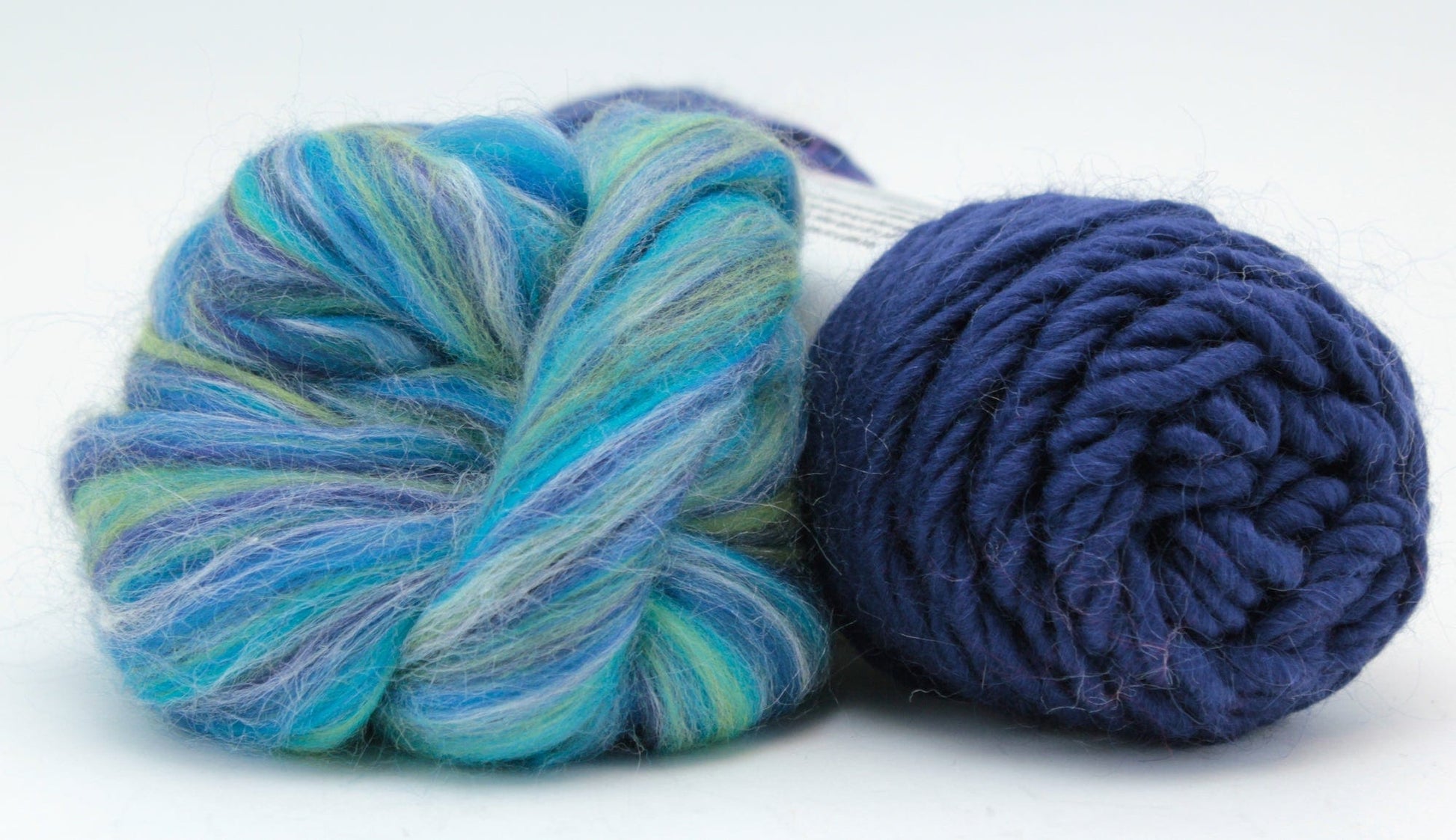 Halcyon Yarn Knitting Kits Navy/Aqua Snuggly Stuffed Mitten Kit