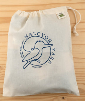 Halcyon Yarn Project Bags Organic Cotton Drawstring Project Bag