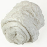 Indian Silk Shop Silk Fiber White Demi-Carded Silk Bundles