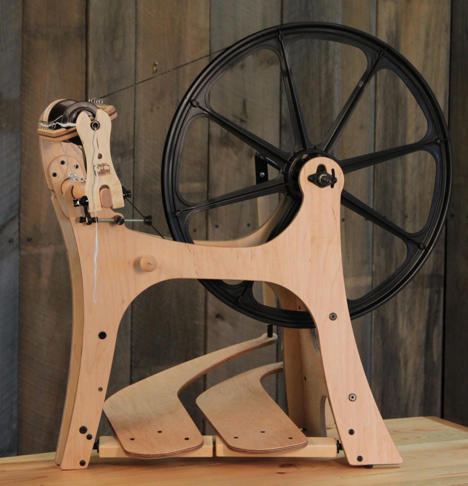 Schacht Spindle Co. Spinning Wheels Flatiron Spinning Wheel, Double-Treadle by Schacht