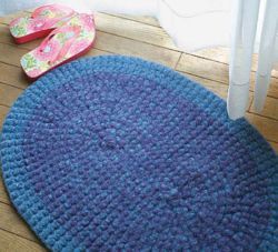 Crochet Rug Felted  Halcyon Classic Rug Wool 