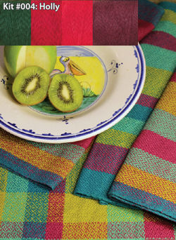 Organic Cottolin (Cotolin)  Holly Tea Towel Kit Number 4