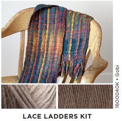 Lace Ladders  Woven Scarf Kit 4 Gobi
