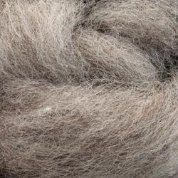 Romney Wool Fiber Blend  - Dark Grey/Fawn