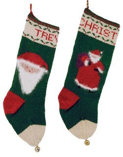 Santa Christmas Stockings  Yankee Knitter